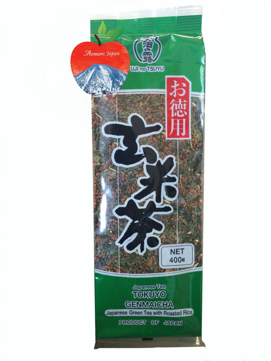 Trà xanh gạo lứt rang Tokuyo Genmaicha 400g Nhật Bản